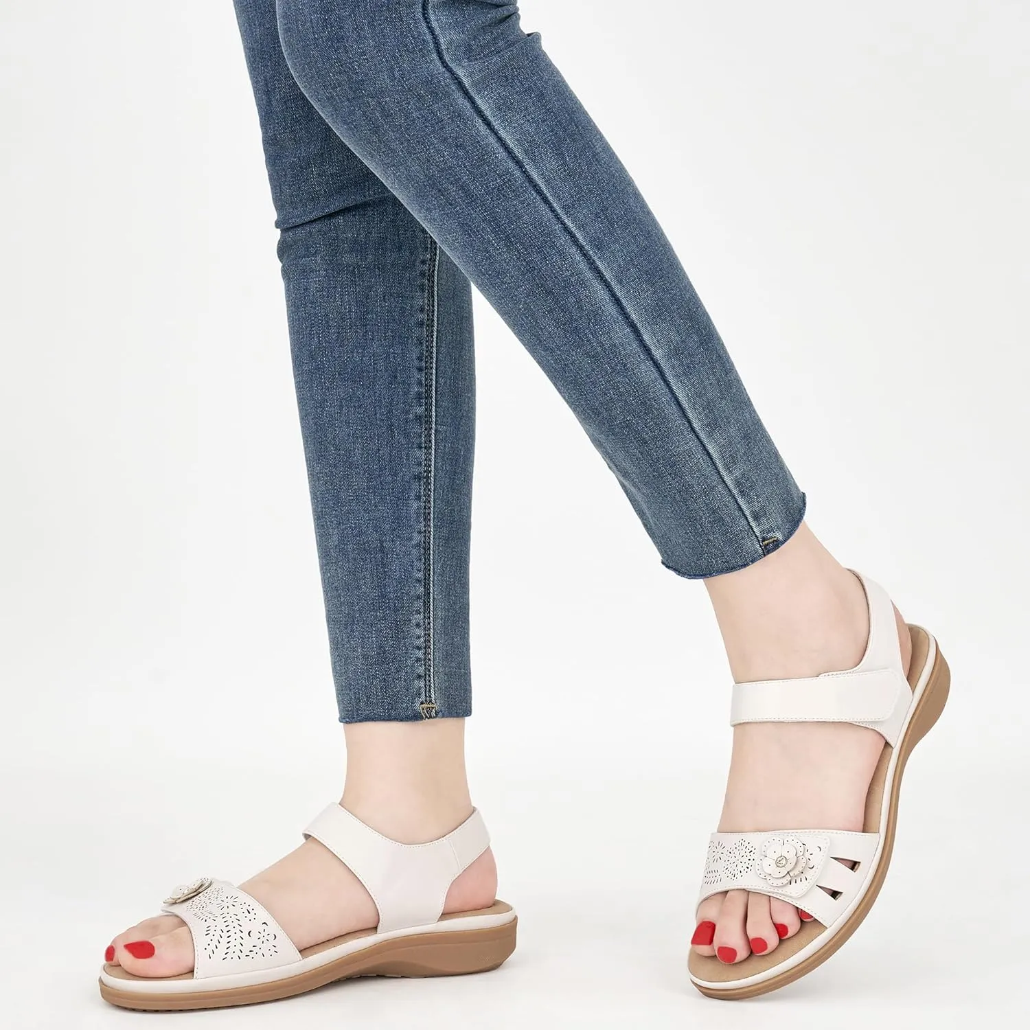 FUDYNMALC Womens Sandals Dressy Summer: Comfortable Slip On Walking Flats 2025 Orthopedic Shoes for Hiking Beach Wedding