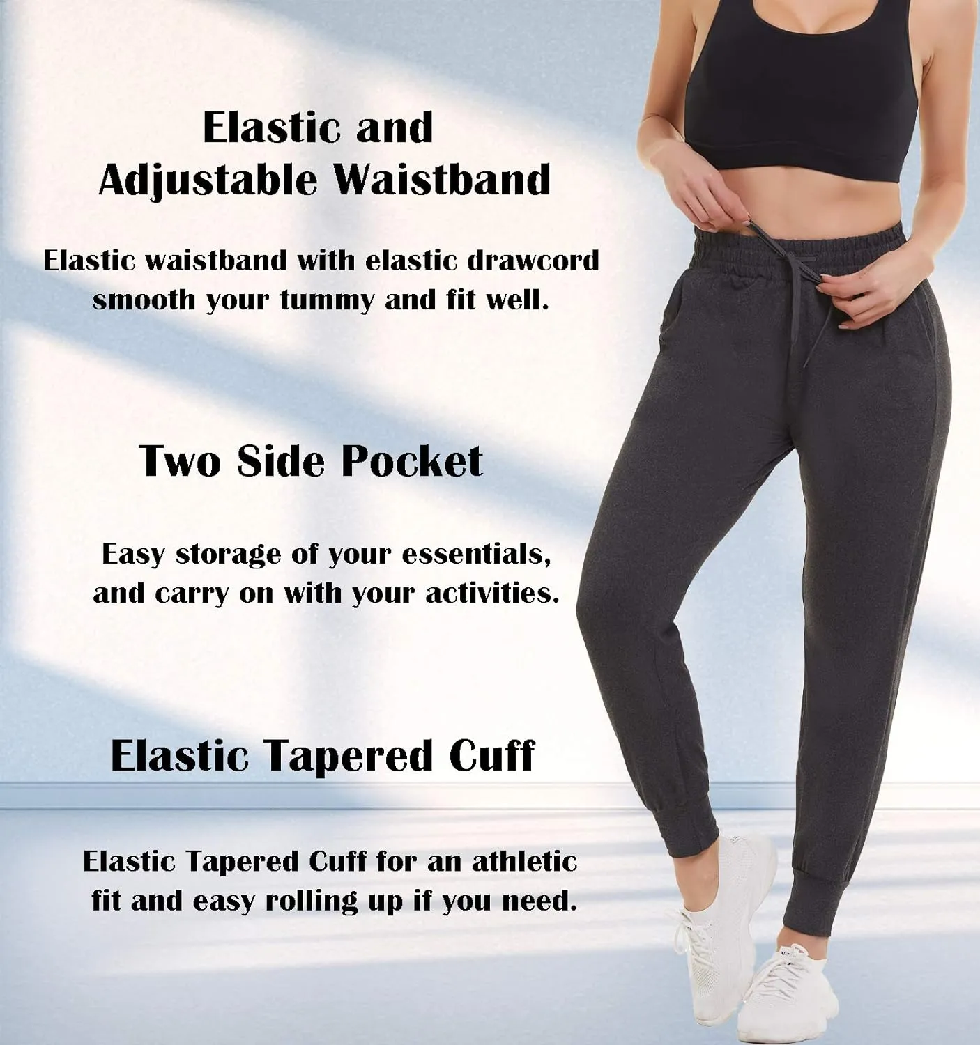 FULLSOFT Sweatpants for Women with Pockets-Womens Joggers Yoga Lounge Pants Relaxed-fit Leggings for Cycling Workout Running