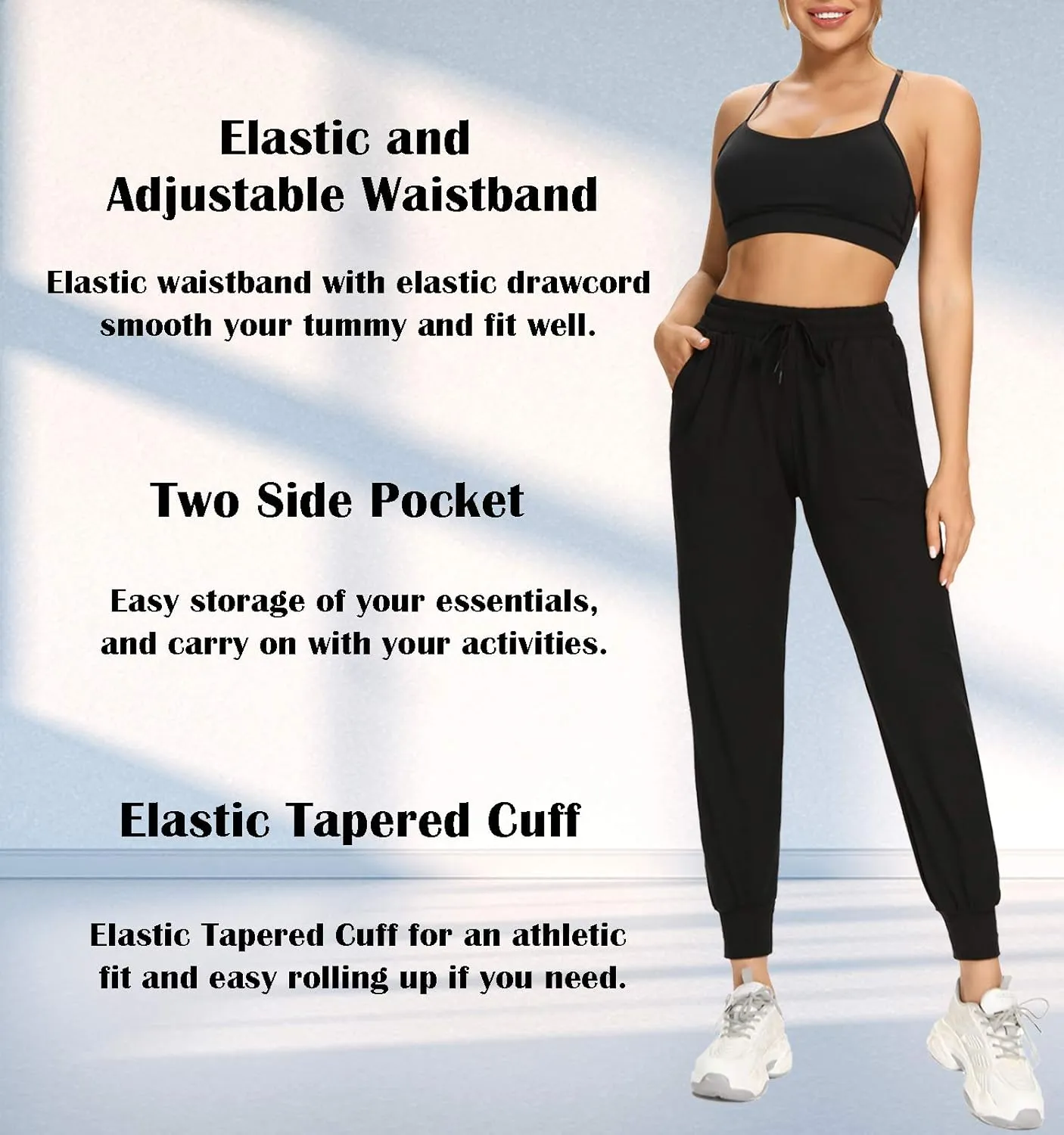 FULLSOFT Sweatpants for Women with Pockets-Womens Joggers Yoga Lounge Pants Relaxed-fit Leggings for Cycling Workout Running
