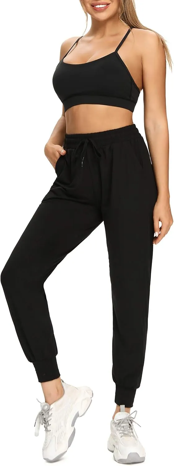 FULLSOFT Sweatpants for Women with Pockets-Womens Joggers Yoga Lounge Pants Relaxed-fit Leggings for Cycling Workout Running