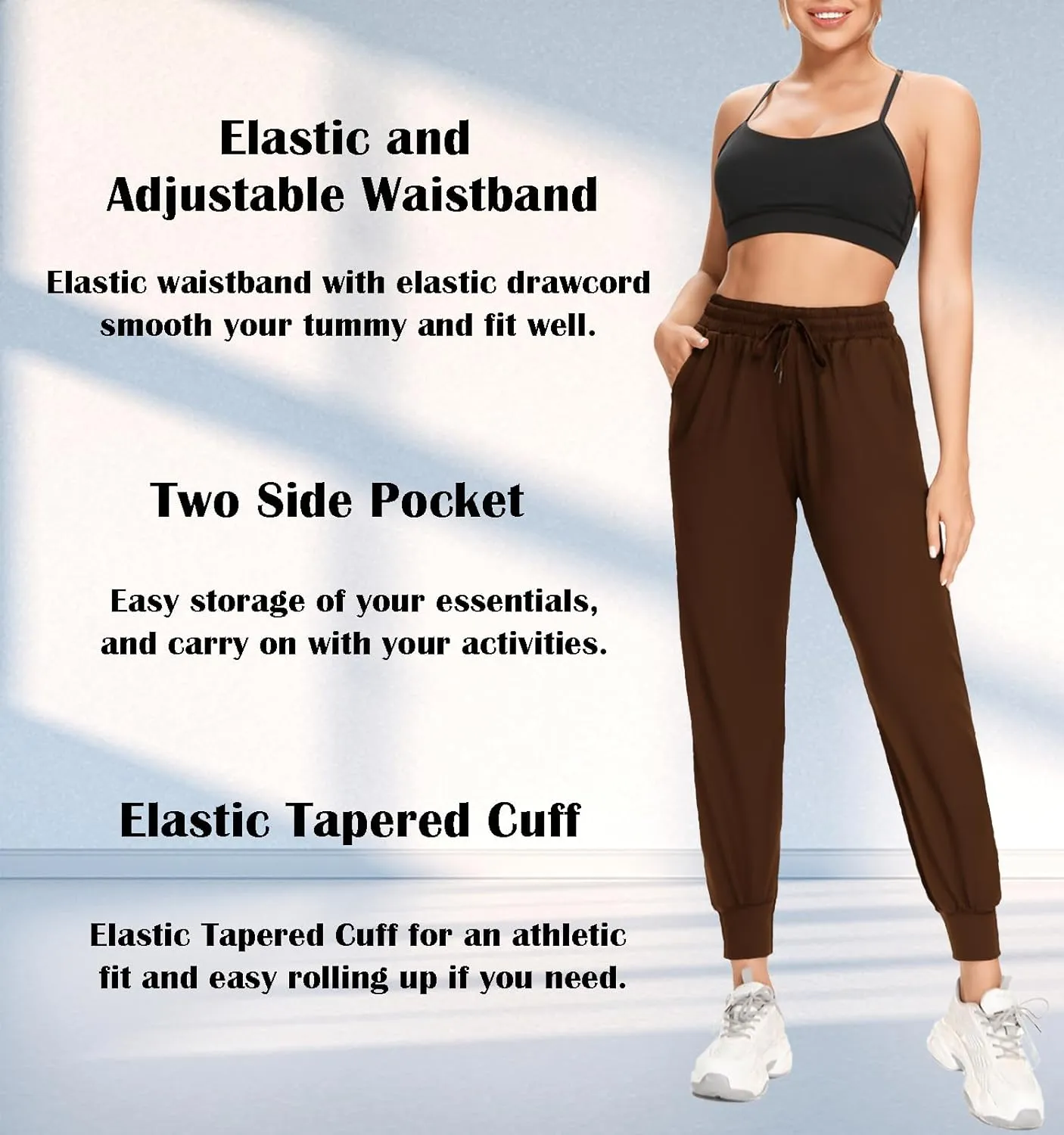 FULLSOFT Sweatpants for Women with Pockets-Womens Joggers Yoga Lounge Pants Relaxed-fit Leggings for Cycling Workout Running