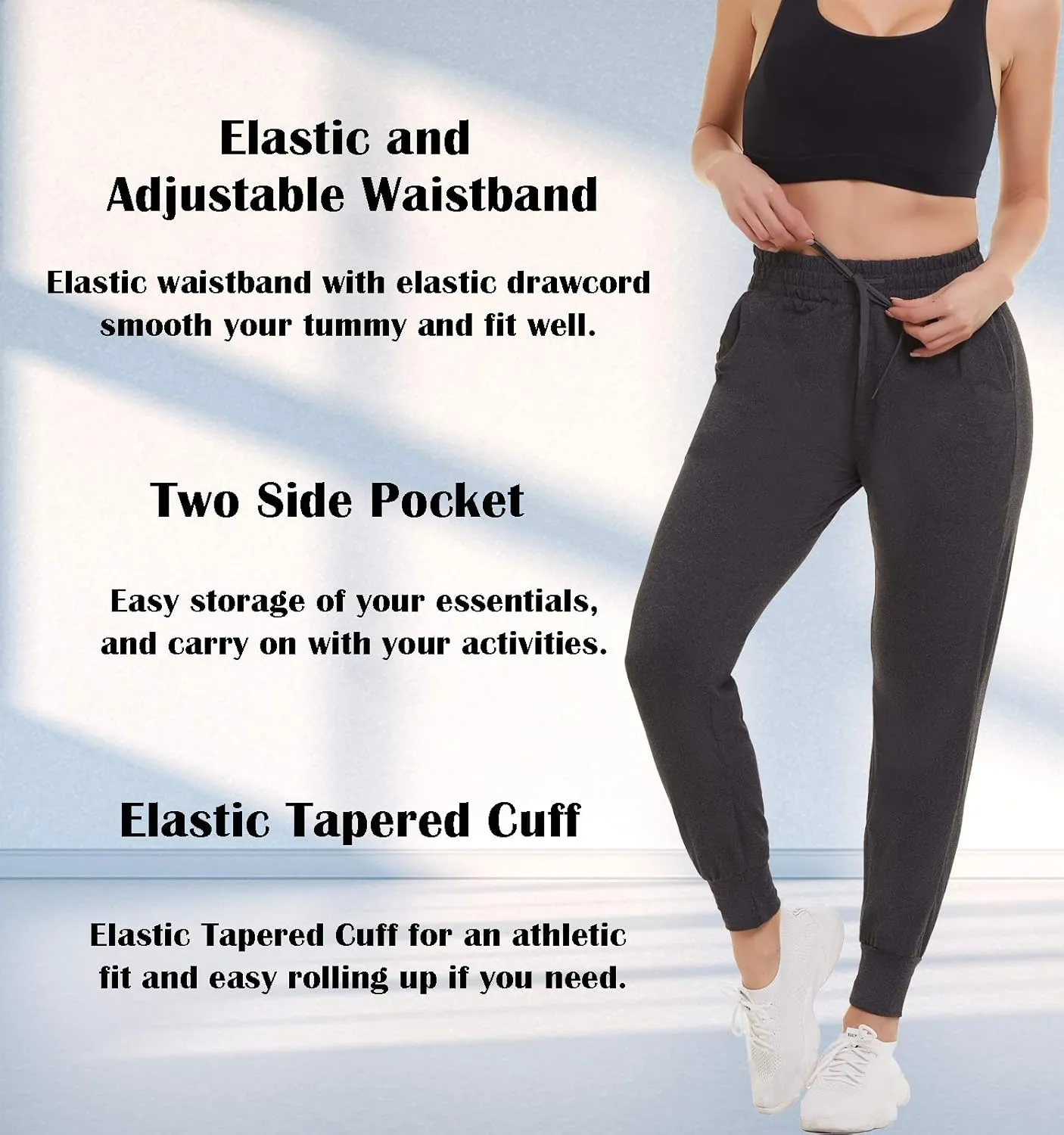 FULLSOFT Sweatpants for Women with Pockets-Womens Joggers Yoga Lounge Pants Relaxed-fit Leggings for Cycling Workout Running