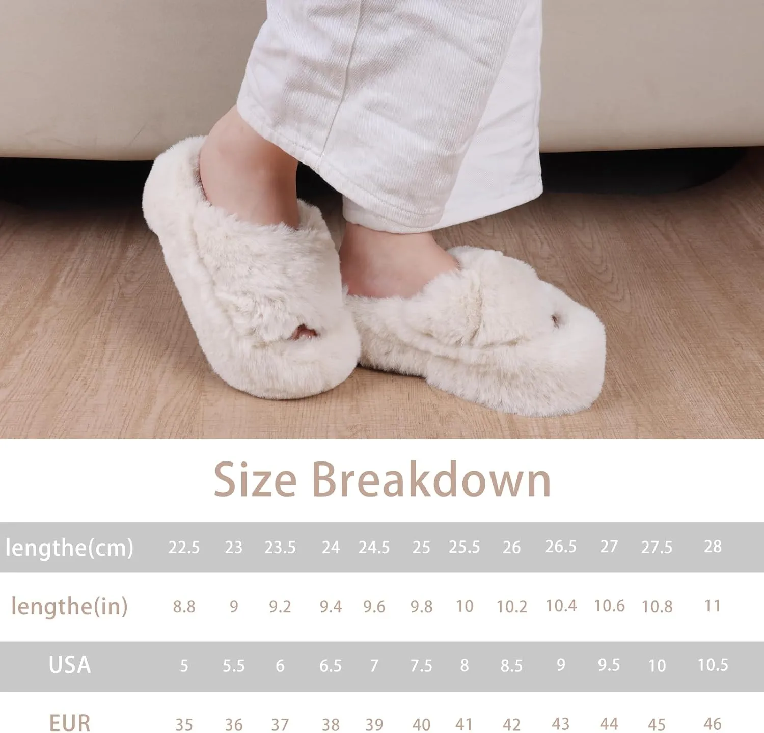 Fuzzy Slippers Women Cross Band Furry House Shoes Open Toe Bride Slippers Fluffy Slides for Girls High Heel Fur Women Sandals for Party Stylish Memory Foam Female Fuzzy Sandals