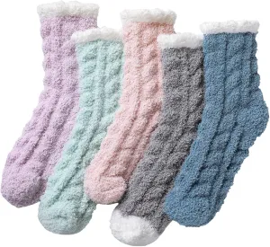 Fuzzy Socks for Women - Fluffy Cozy Socks, Warm Slipper Socks for Women