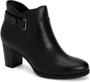 Giani Bernini Womens Artemy Block Heel Slip On Booties Black 8.5 Medium (B,M)