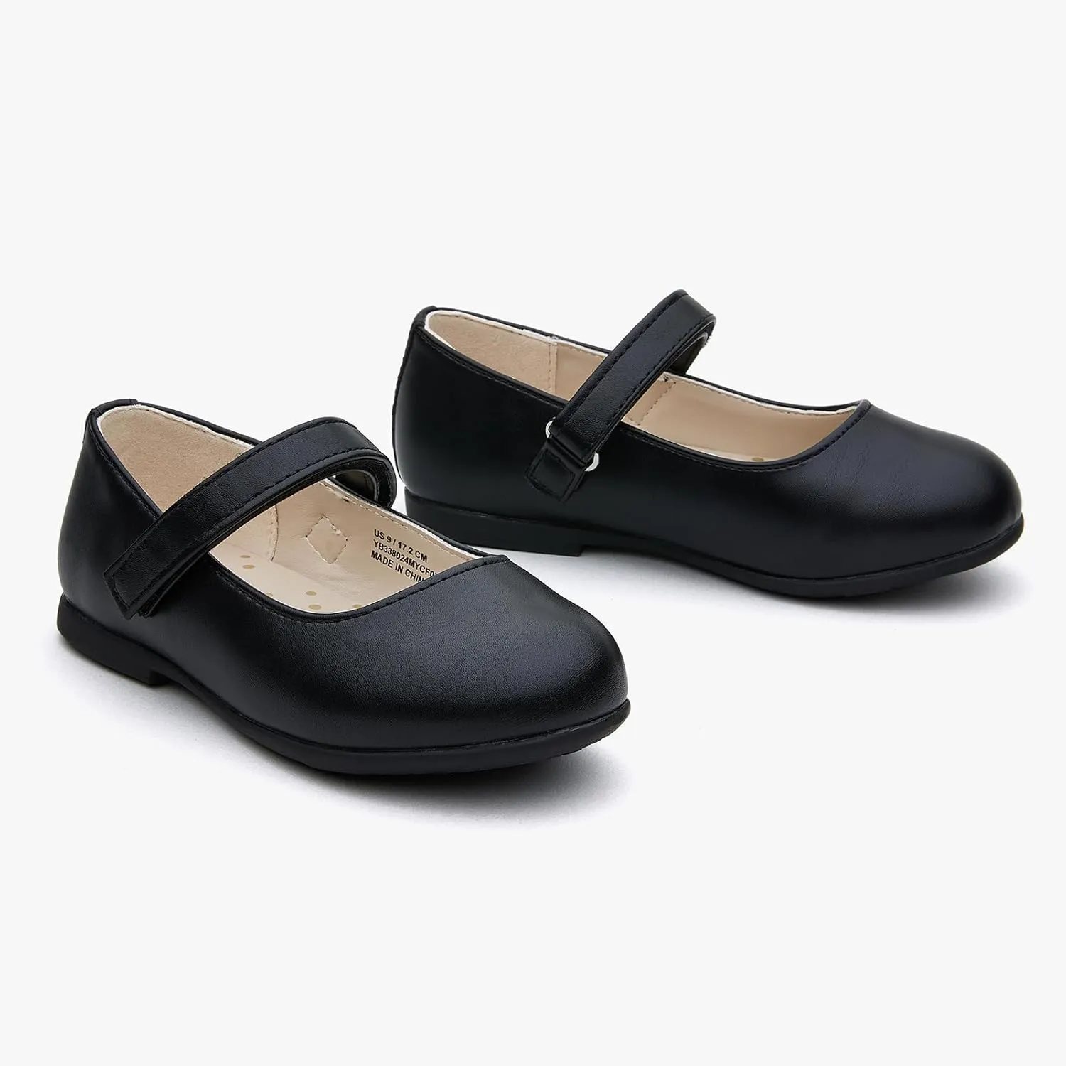 Girl Mary Jane Ballerina Flat Dress Shoe for Toddler Little Kid