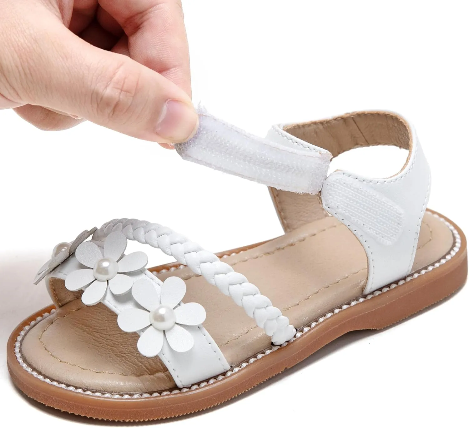 Girls Open Toe Flat Sandals Summer Casual Toddler Little Kid Sandals