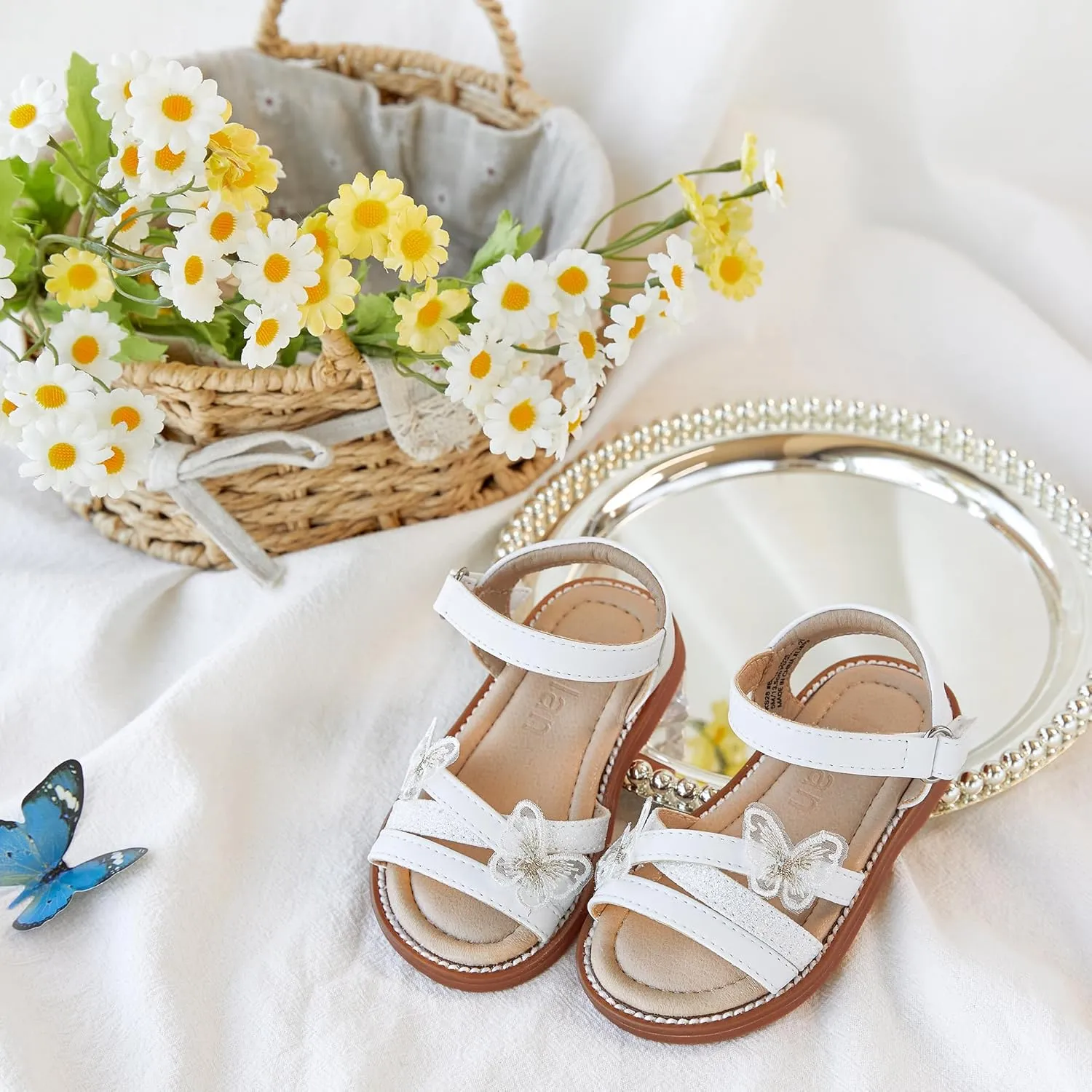 Girls Open Toe Flat Sandals Summer Casual Toddler Little Kid Sandals