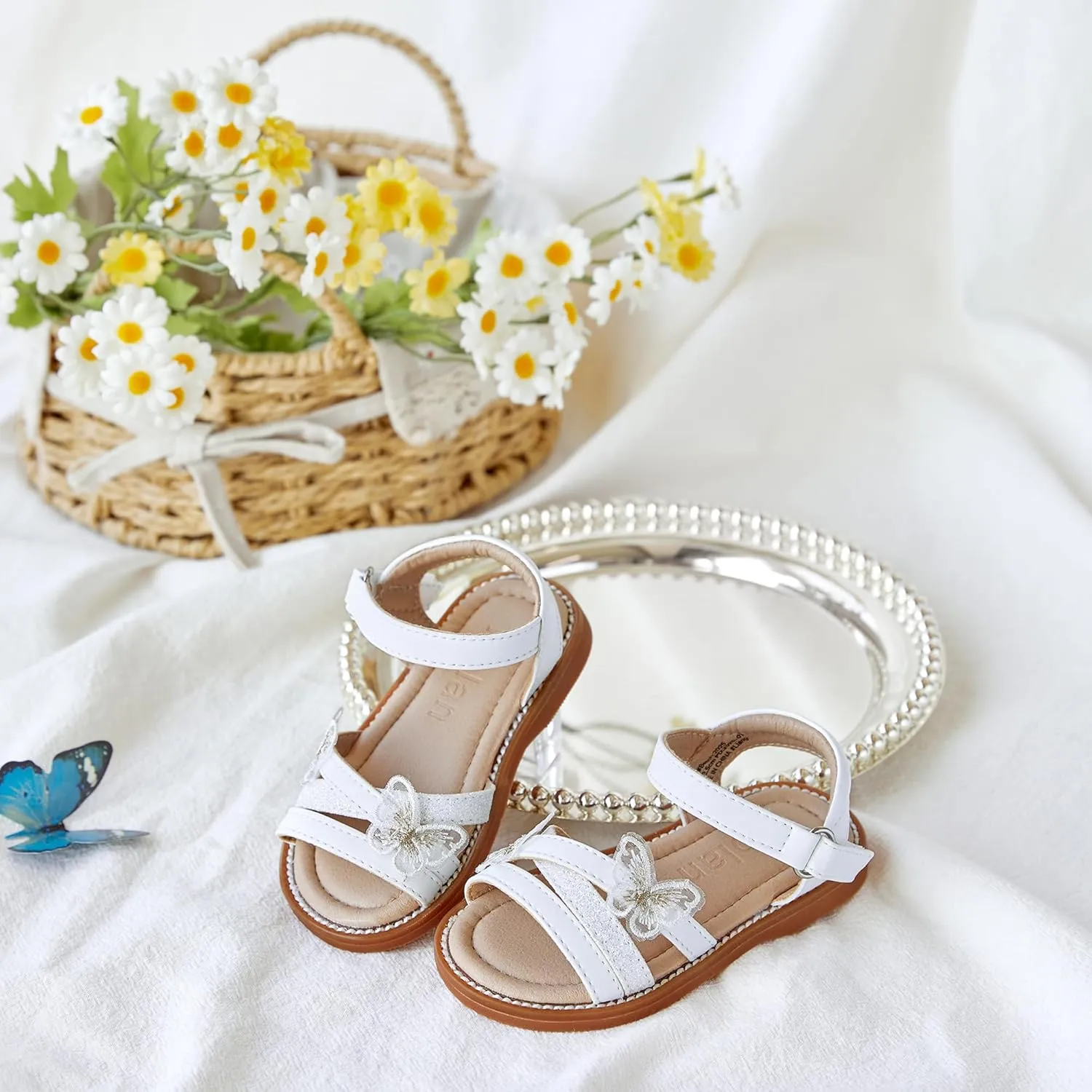 Girls Open Toe Flat Sandals Summer Casual Toddler Little Kid Sandals
