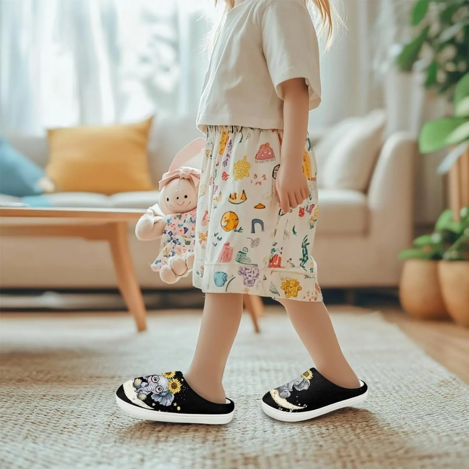 Girls Slippers Size 9-15 Kids Winter Warm Slippers Boys Indoor Outdoor Slipper Cozy Home Shoes