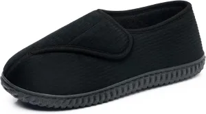 Git-up Men Memory Foam Diabetic Slippers Adjustable Arthritis Edema Swollen Feet Wide House Shoes Comfy Soft Non-Slip Plus Size Indoor Outdoor Slipper