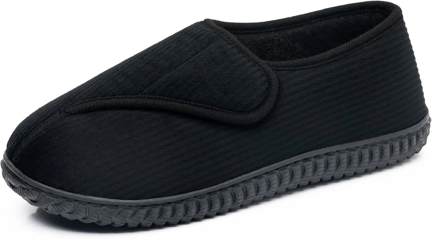 Git-up Men Memory Foam Diabetic Slippers Adjustable Arthritis Edema Swollen Feet Wide House Shoes Comfy Soft Non-Slip Plus Size Indoor Outdoor Slipper