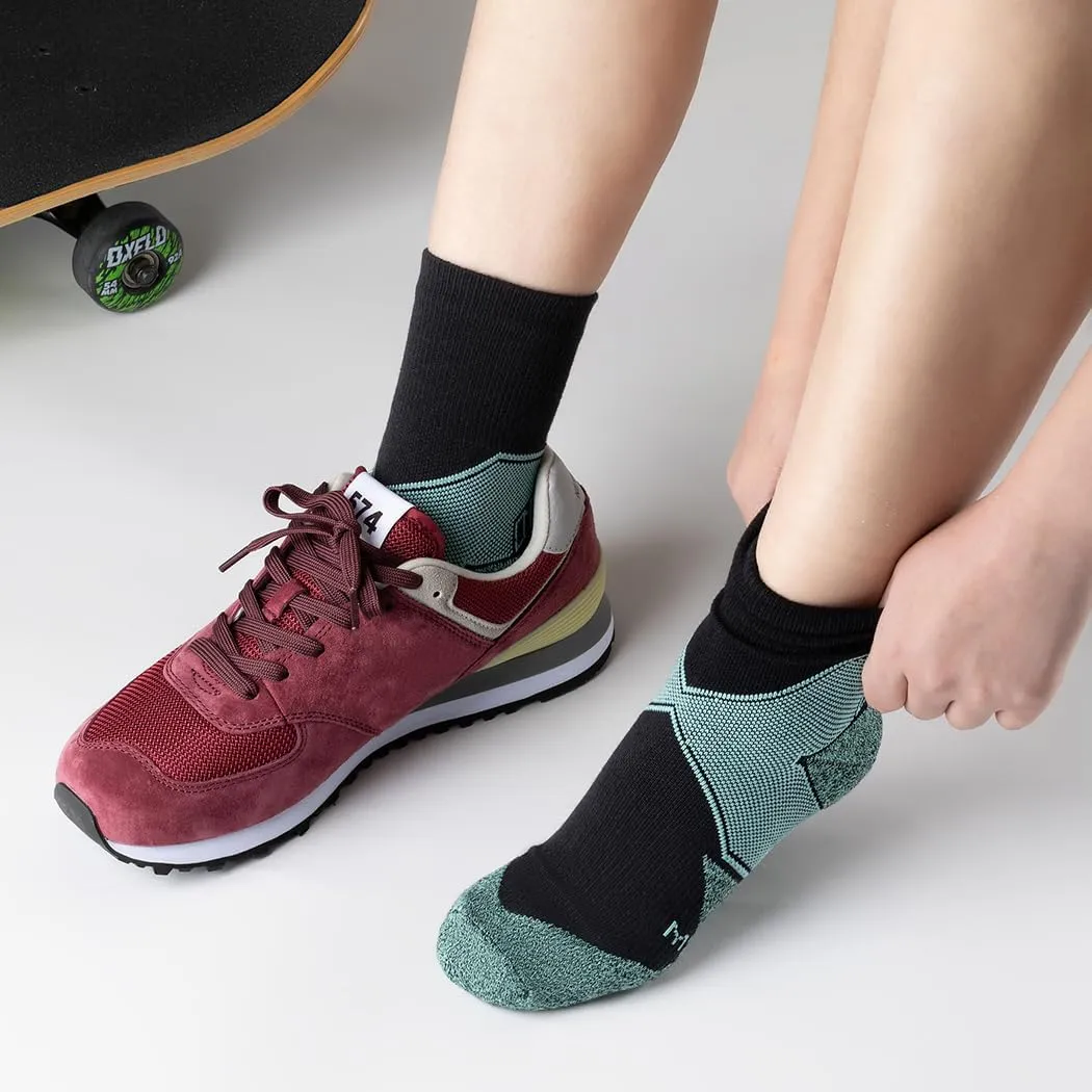 GLENMEARL Crew Socks for Women, 5 Pair Cushioned Athletic Cotton Sock, Warm Calf Boot Socks, Crew Sock for Hiking Running