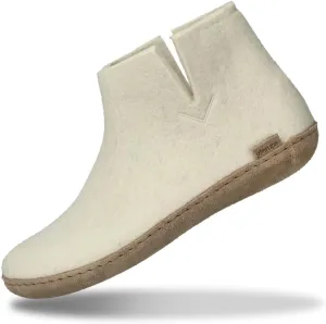 Glerups 100% Gotland Sheep Wool Boot Slipper with leather sole - Unisex
