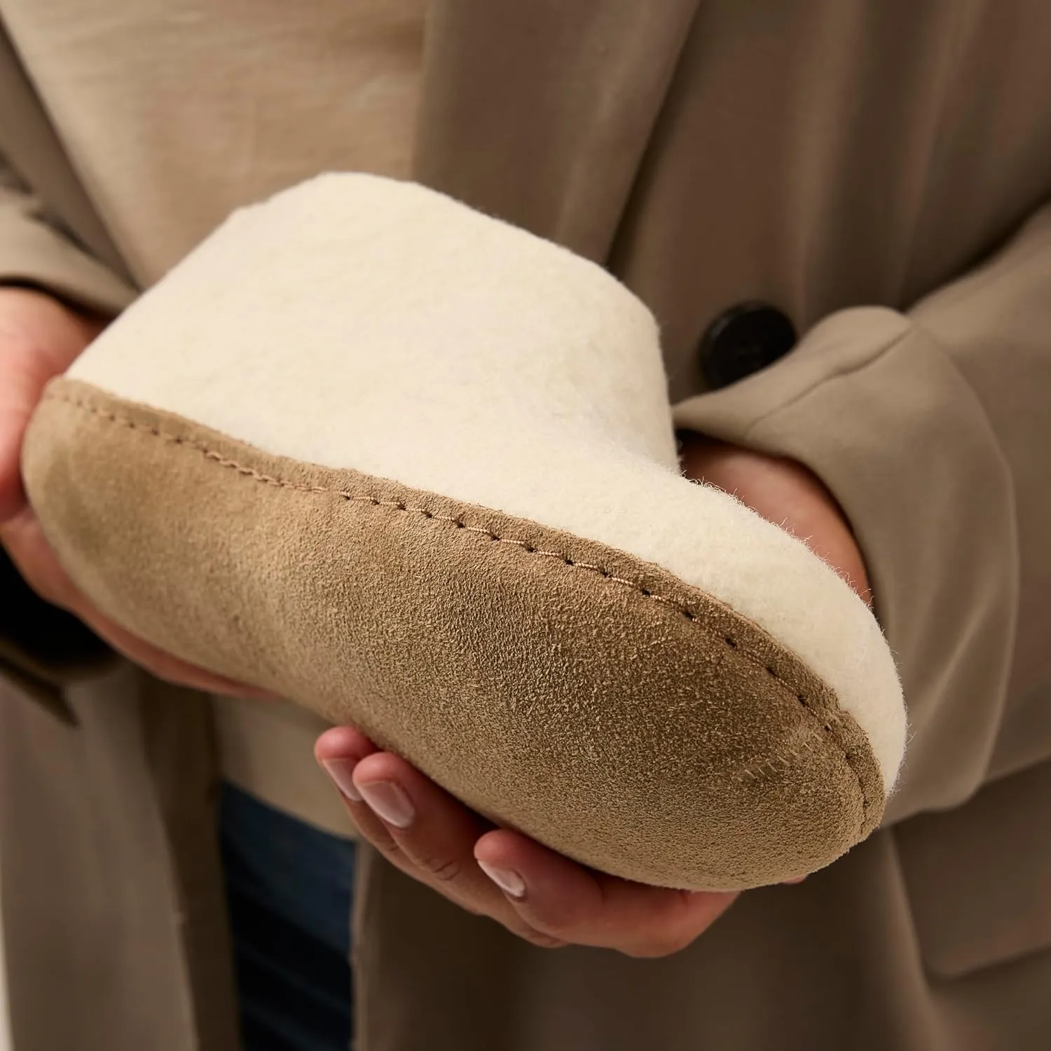 Glerups 100% Gotland Sheep Wool Boot Slipper with leather sole - Unisex