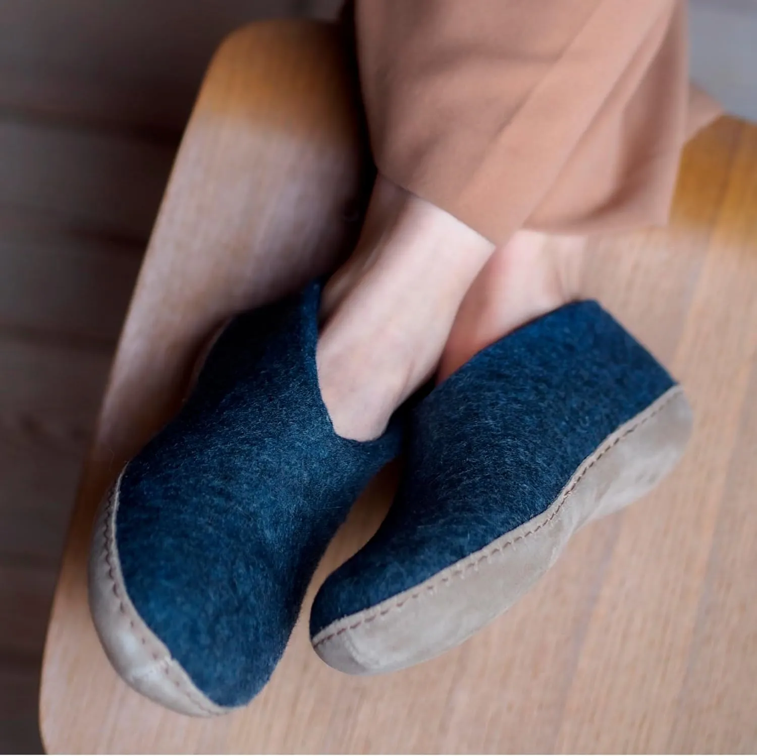 Glerups 100% Gotland Sheep Wool Boot Slipper with leather sole - Unisex