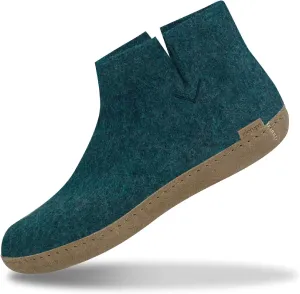 Glerups 100% Gotland Sheep Wool Boot Slipper with leather sole - Unisex