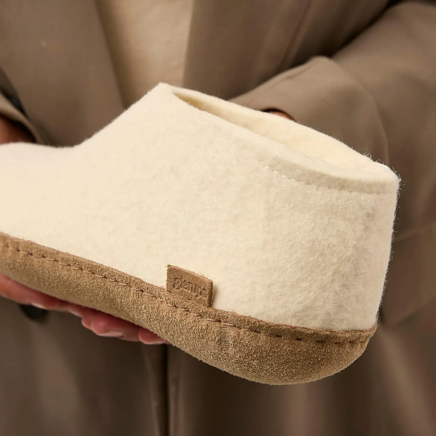 Glerups 100% Gotland Sheep Wool Boot Slipper with leather sole - Unisex