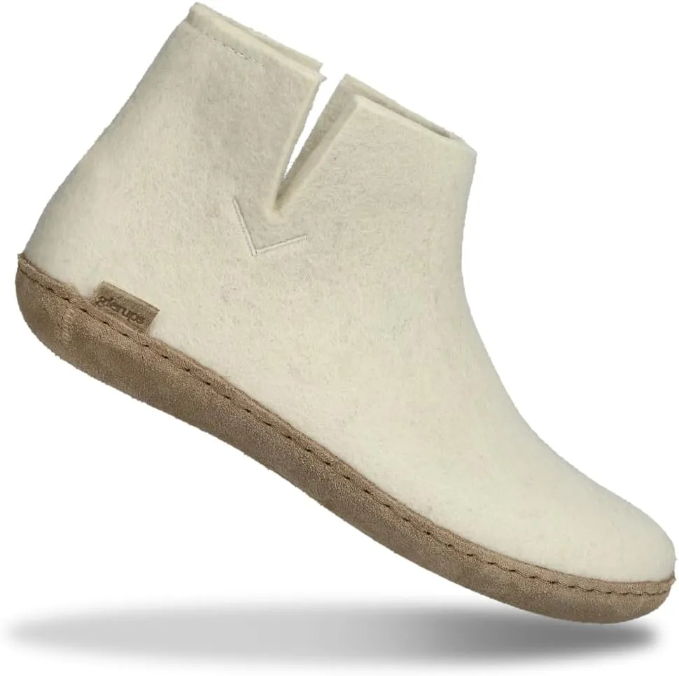 Glerups 100% Gotland Sheep Wool Boot Slipper with leather sole - Unisex