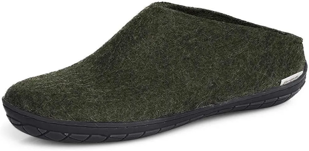 Glerups 100% Gotland Sheep Wool Slipper with rubber sole - Unisex Slip-on