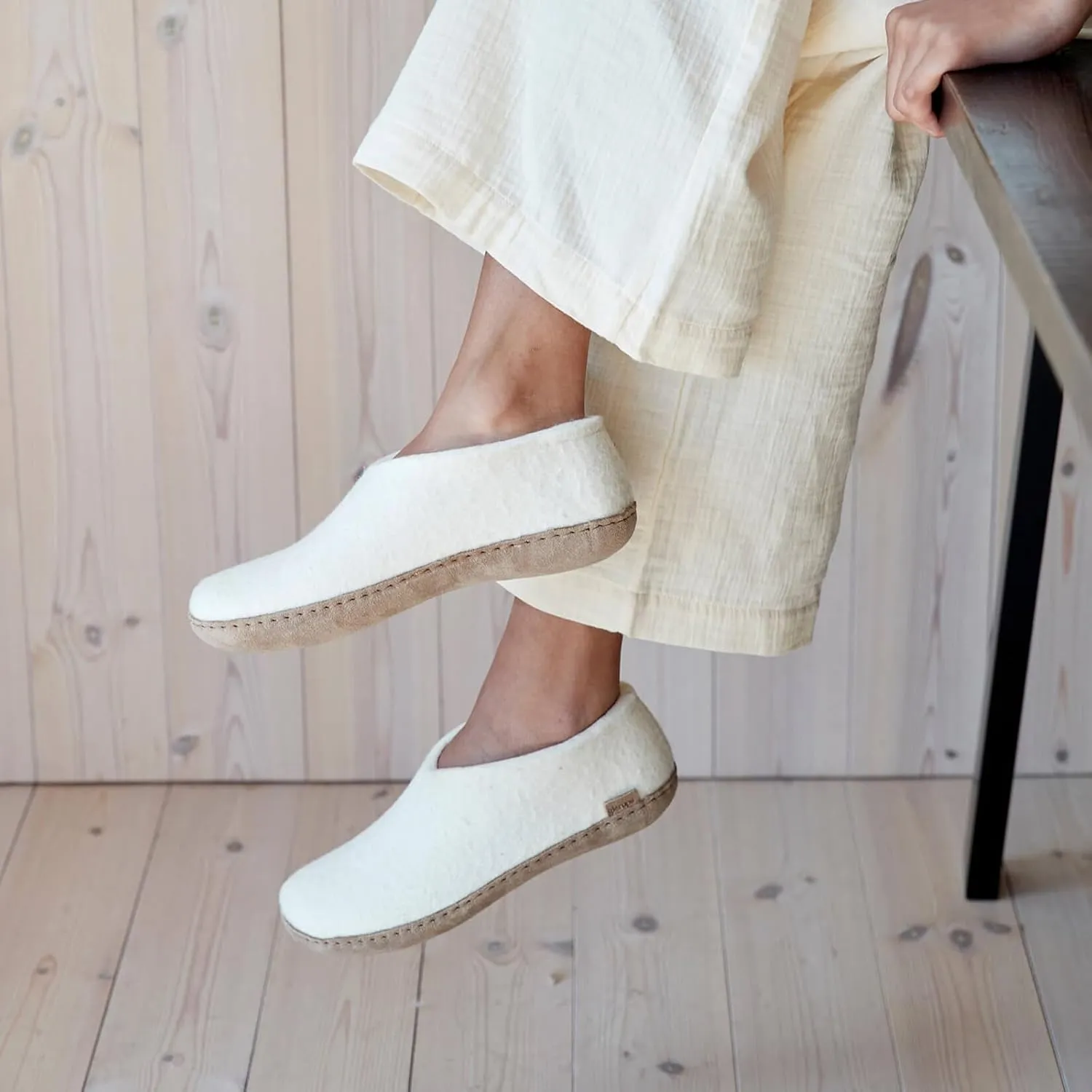Glerups 100% high quality wool mix Boot Slipper with leather sole - Unisex