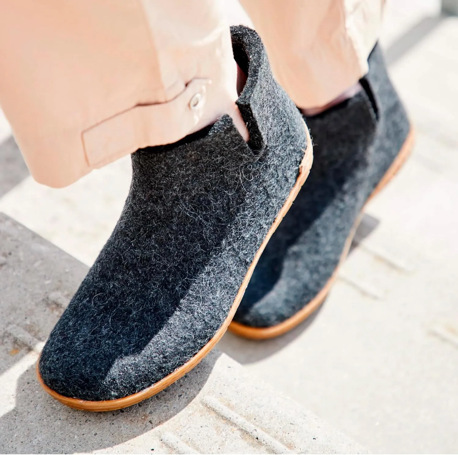 Glerups 100% high quality wool mix Boot Slipper with rubber sole - Unisex