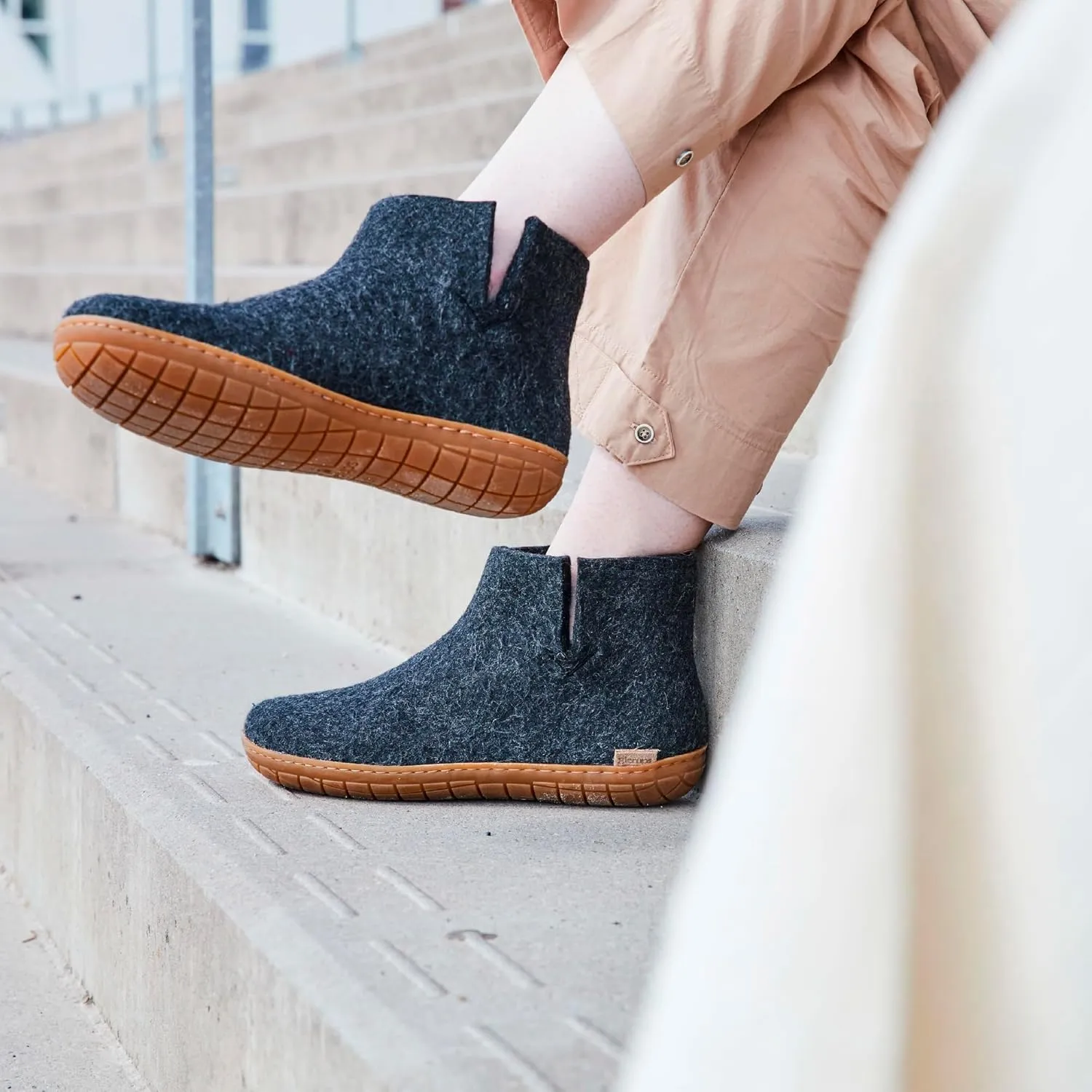 Glerups 100% high quality wool mix Boot Slipper with rubber sole - Unisex