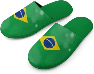 Glittering Halo Brazil Men's Slipper Non Slip Comfortable Winter Warm Home House Shoes Indoor Slippers