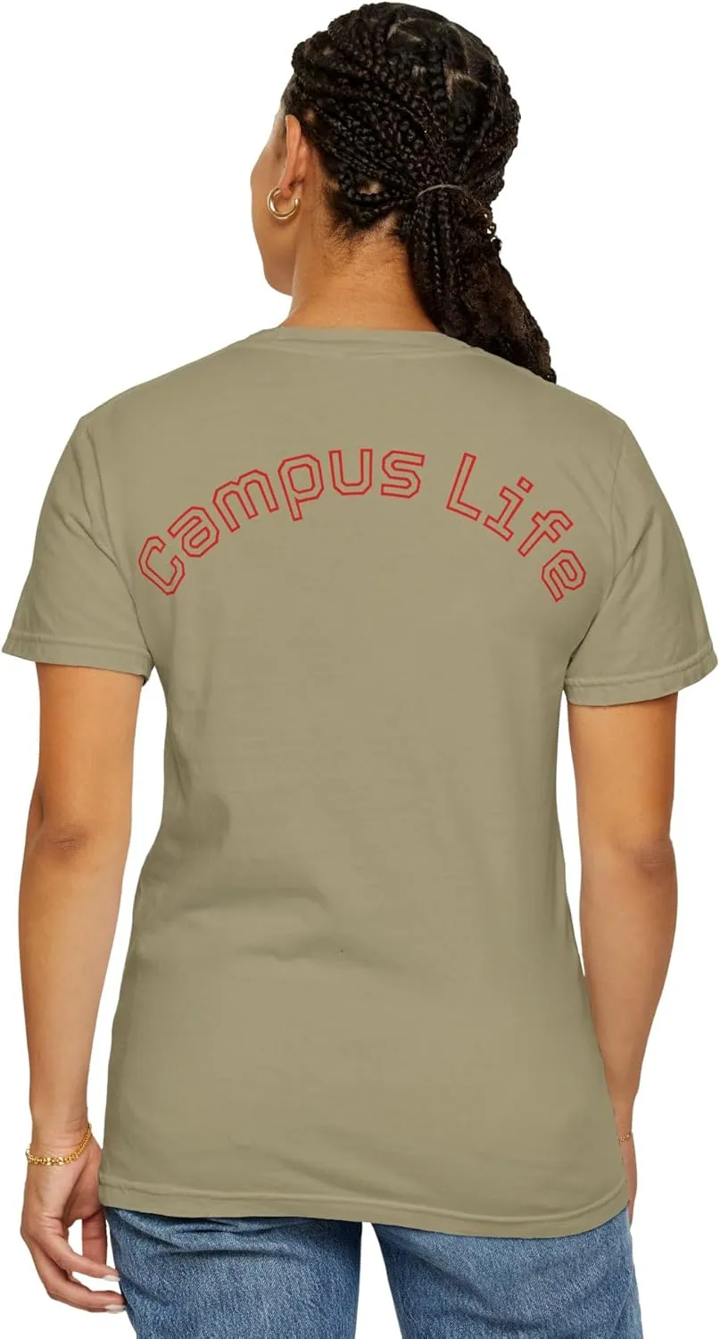 Graphic Campus Life Tee – Trendy Unisex College Shirt, Student Apparel, Casual Gift for Campus Style Lovers