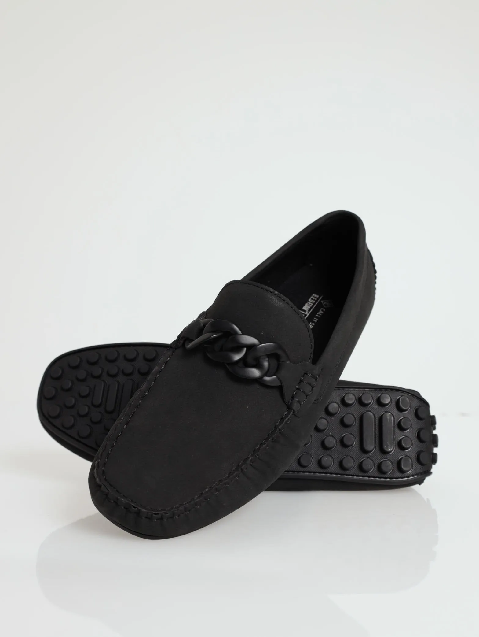 Greenwood Mono Metal Trim Loafer - Black