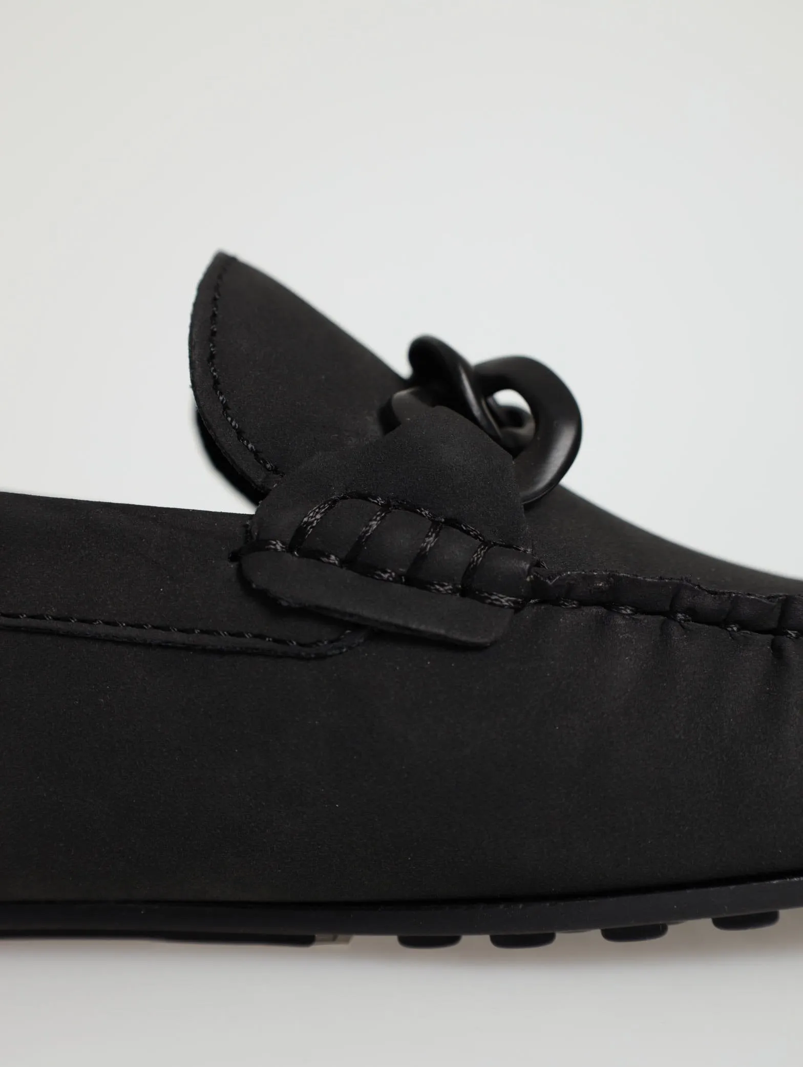 Greenwood Mono Metal Trim Loafer - Black