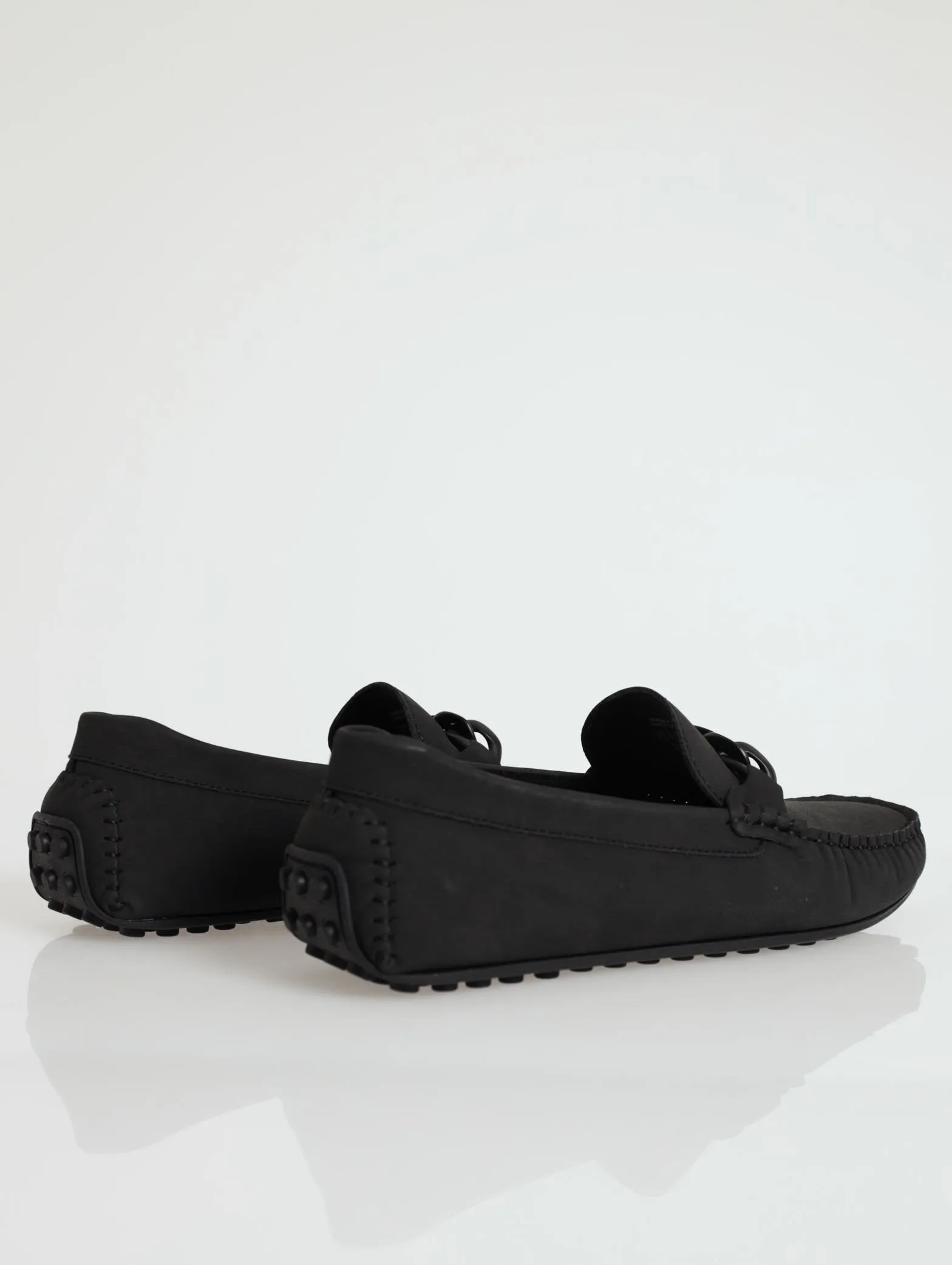 Greenwood Mono Metal Trim Loafer - Black