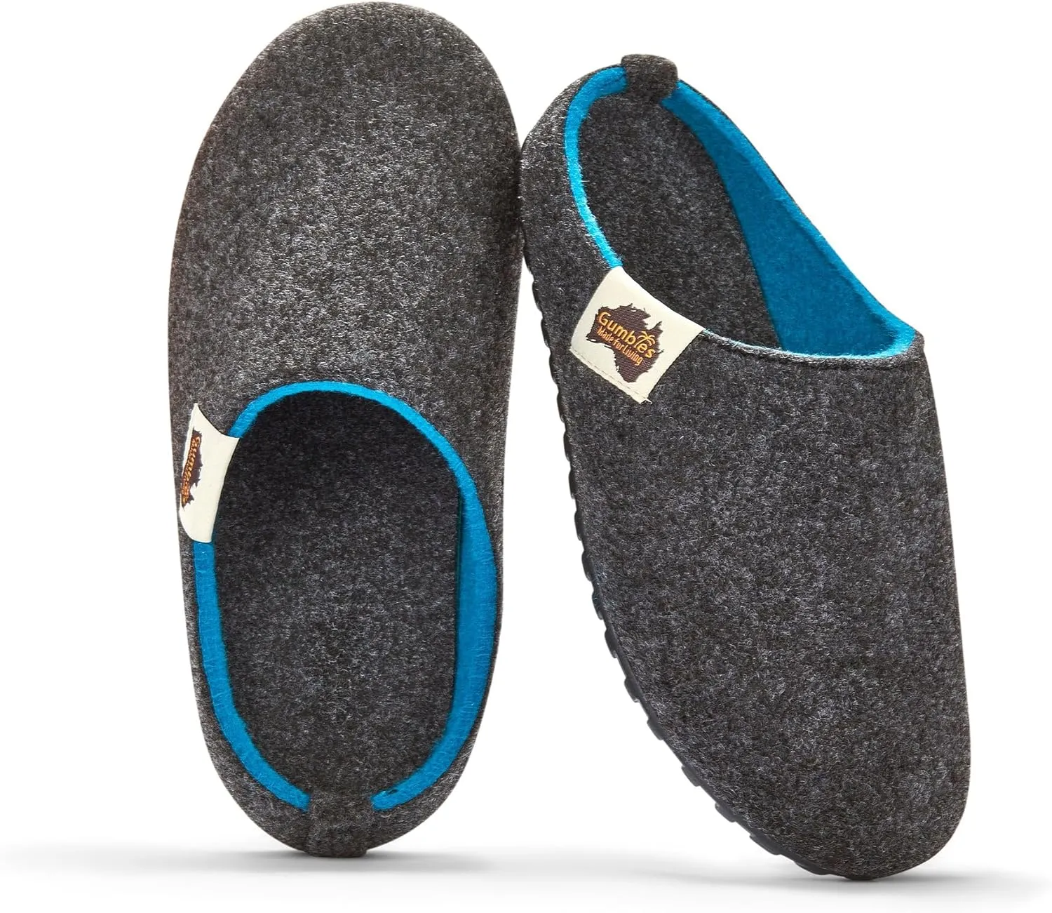 Gumbies Outback Slippers for Indoors and Outdoors, Eco-friendly Felt Uppers, Recycled Rubber Outsoles - Comfort Guaranteed