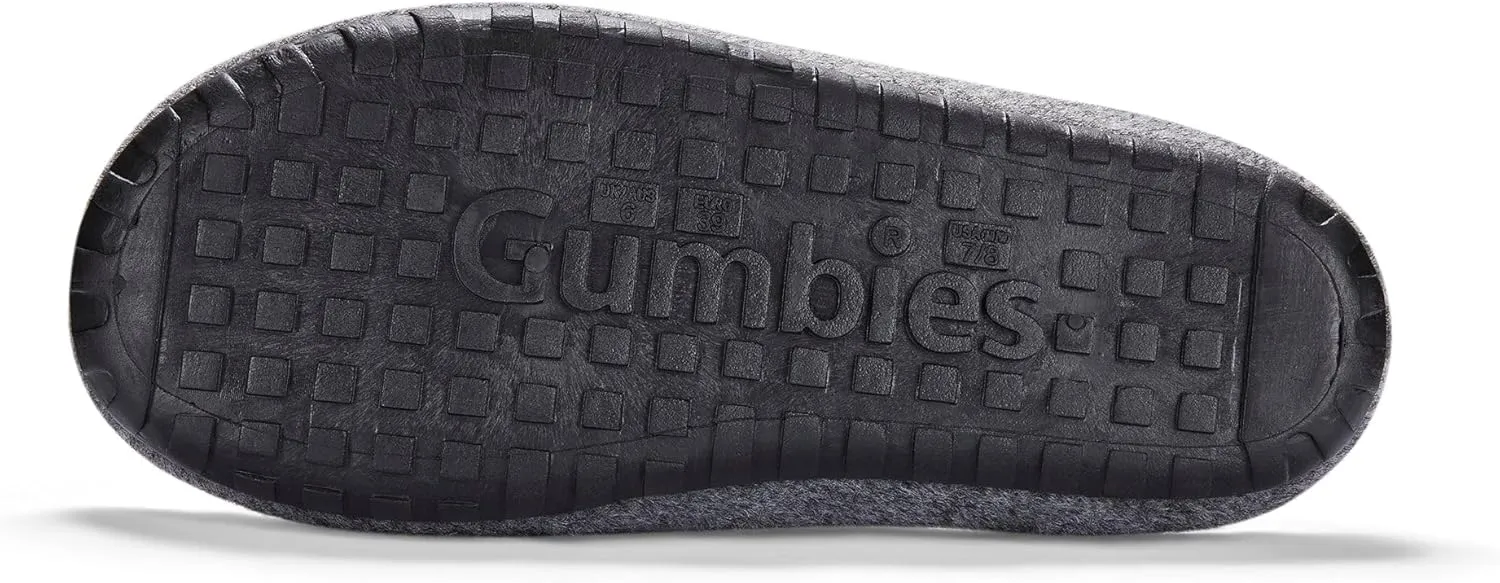 Gumbies Outback Slippers for Indoors and Outdoors, Eco-friendly Felt Uppers, Recycled Rubber Outsoles - Comfort Guaranteed