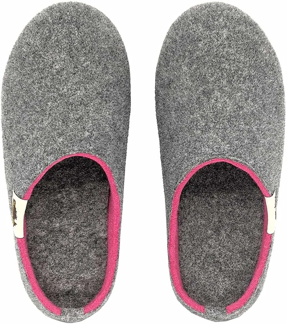 Gumbies Outback Slippers for Indoors and Outdoors, Eco-friendly Felt Uppers, Recycled Rubber Outsoles - Comfort Guaranteed