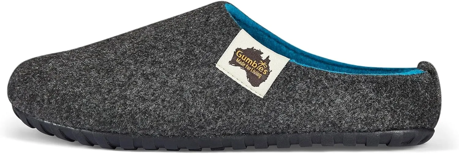 Gumbies Outback Slippers for Indoors and Outdoors, Eco-friendly Felt Uppers, Recycled Rubber Outsoles - Comfort Guaranteed