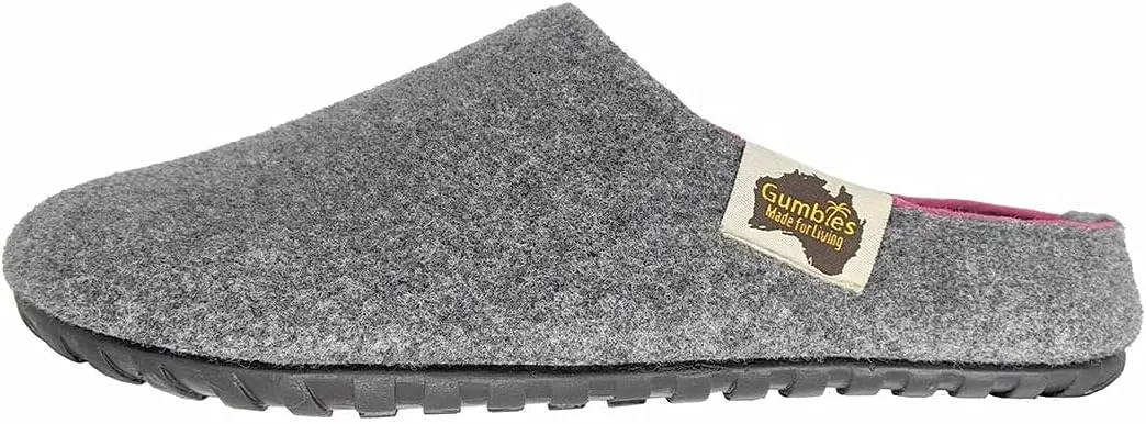 Gumbies Outback Slippers for Indoors and Outdoors, Eco-friendly Felt Uppers, Recycled Rubber Outsoles - Comfort Guaranteed