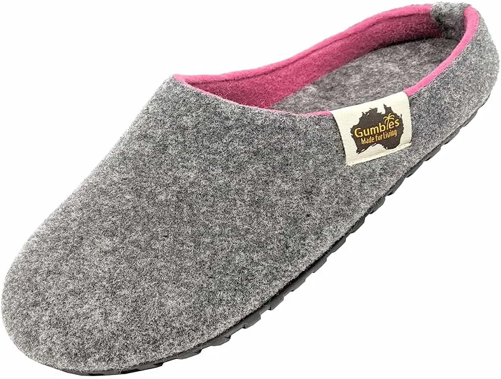 Gumbies Outback Slippers for Indoors and Outdoors, Eco-friendly Felt Uppers, Recycled Rubber Outsoles - Comfort Guaranteed