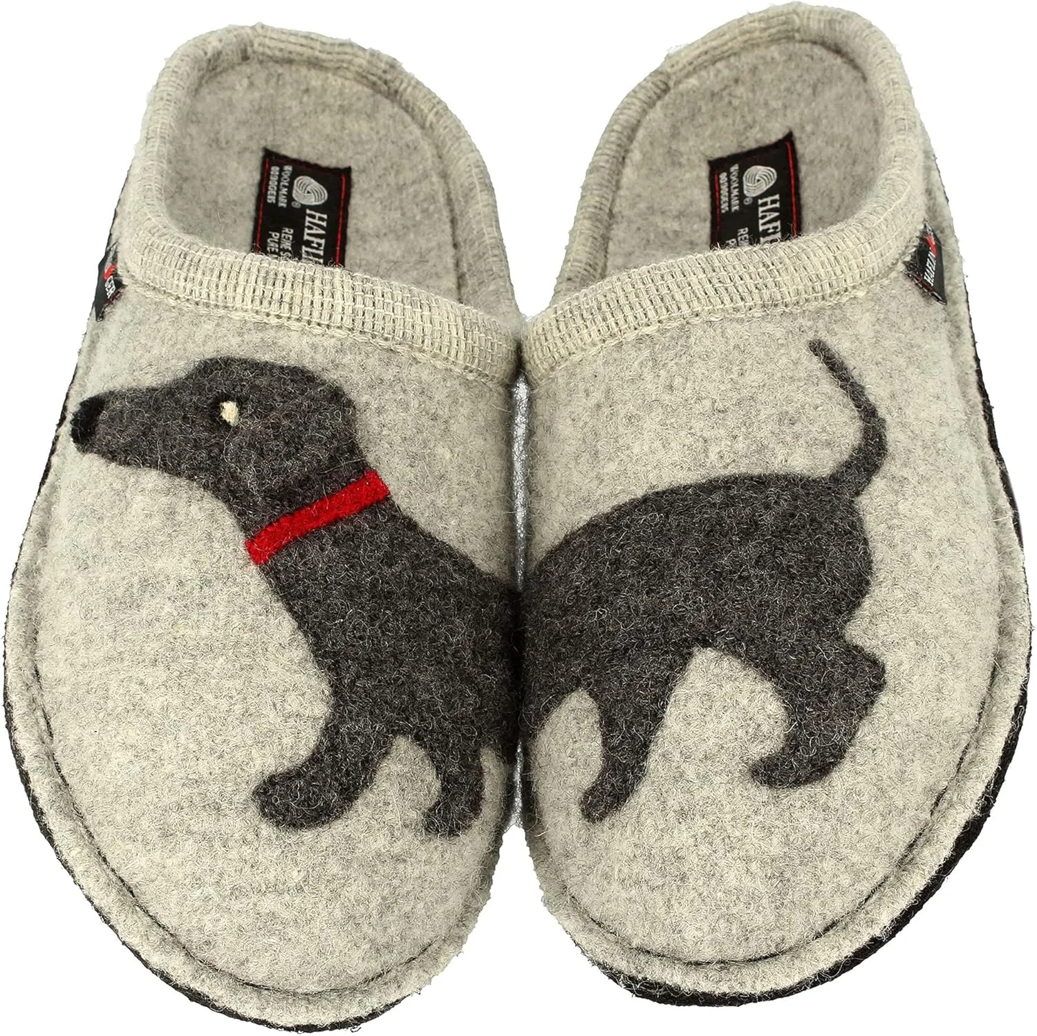 HAFLINGER Doggy Silver Grey Slippers (313021-84)