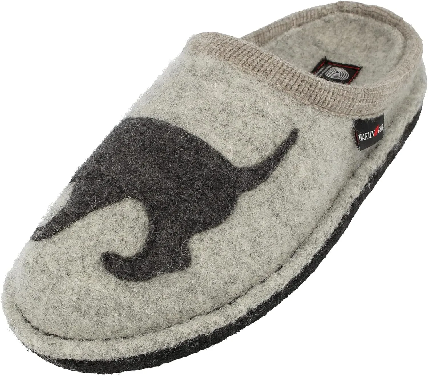 HAFLINGER Doggy Silver Grey Slippers (313021-84)