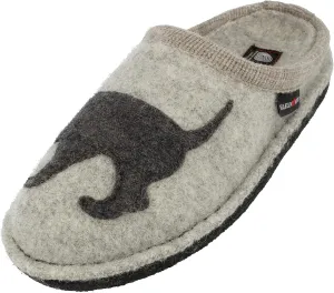 HAFLINGER Doggy Silver Grey Slippers (313021-84)