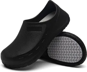 Haifago Men Non Slip Chef Shoes, Waterproof Oil Resistant Kitchen Work Clogs, Food Service Shoes for Restaurant