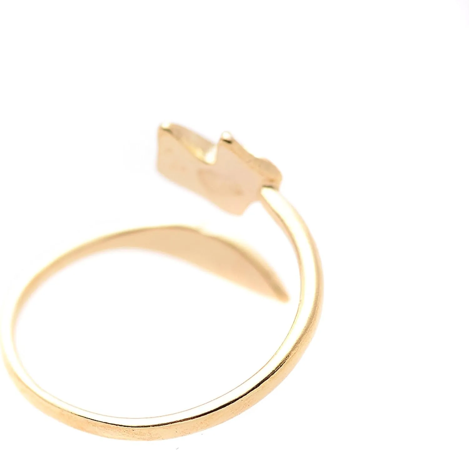 Handcrafted Brushed Metal Sleek Fox Head Ring