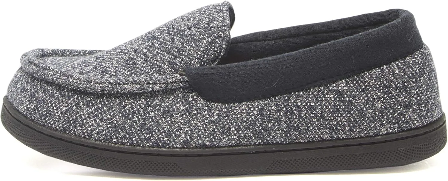 Hanes Boys' Comfortsoft Knit Venetian Indoor/Outdoor Moccasin Slipper
