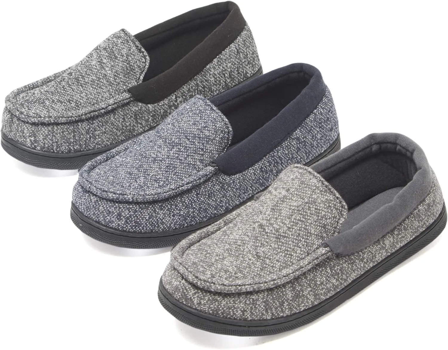 Hanes Boys' Comfortsoft Knit Venetian Indoor/Outdoor Moccasin Slipper