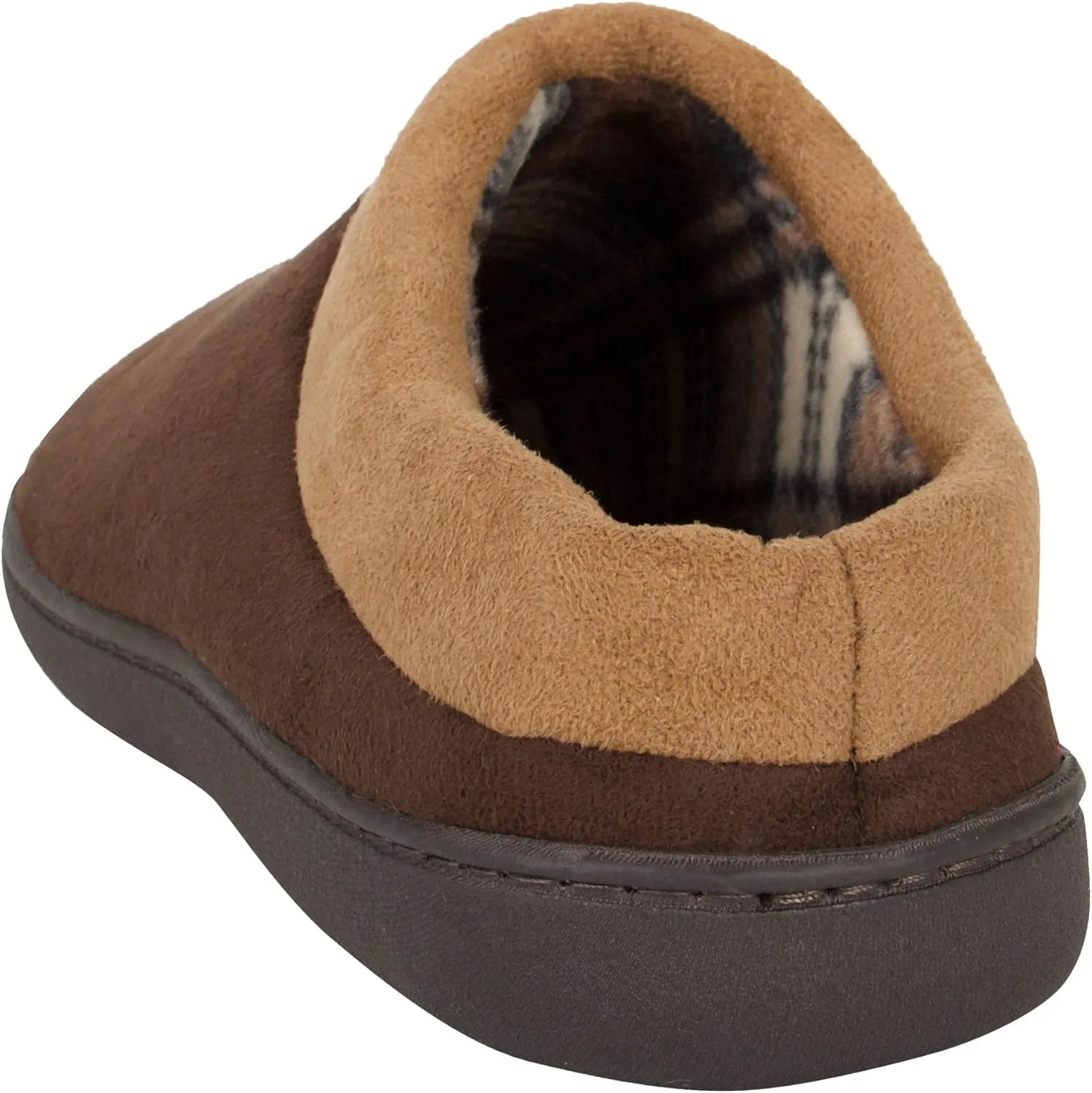 Hanes Men's Memory Foam Indoor Outdoor Microsuede Clog Slipper Shoe with Fresh Iq