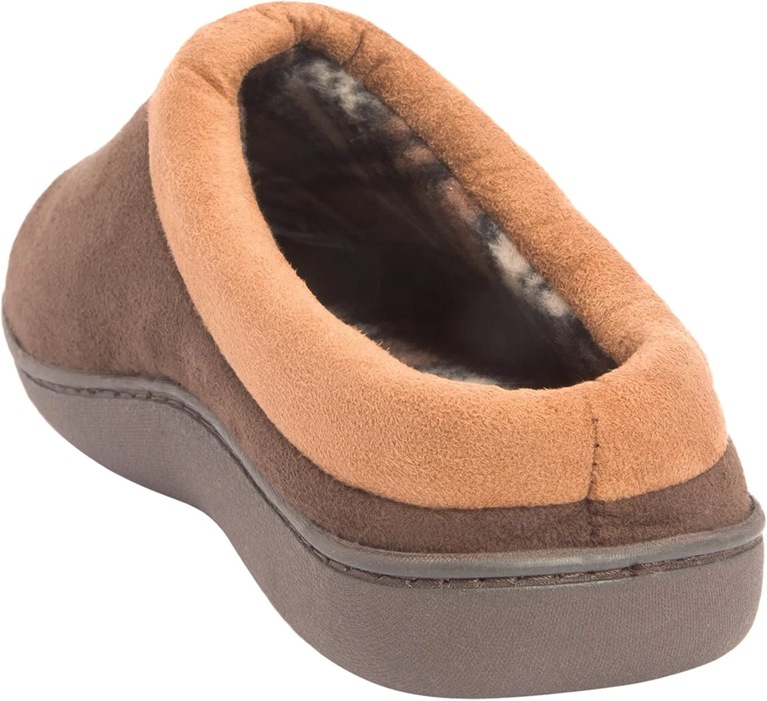 Hanes Men's Memory Foam Indoor Outdoor Microsuede Clog Slipper Shoe with Fresh Iq