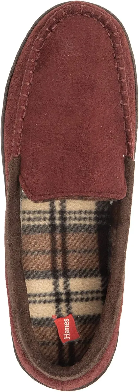 Hanes Men's Textured Moccasin Slipper