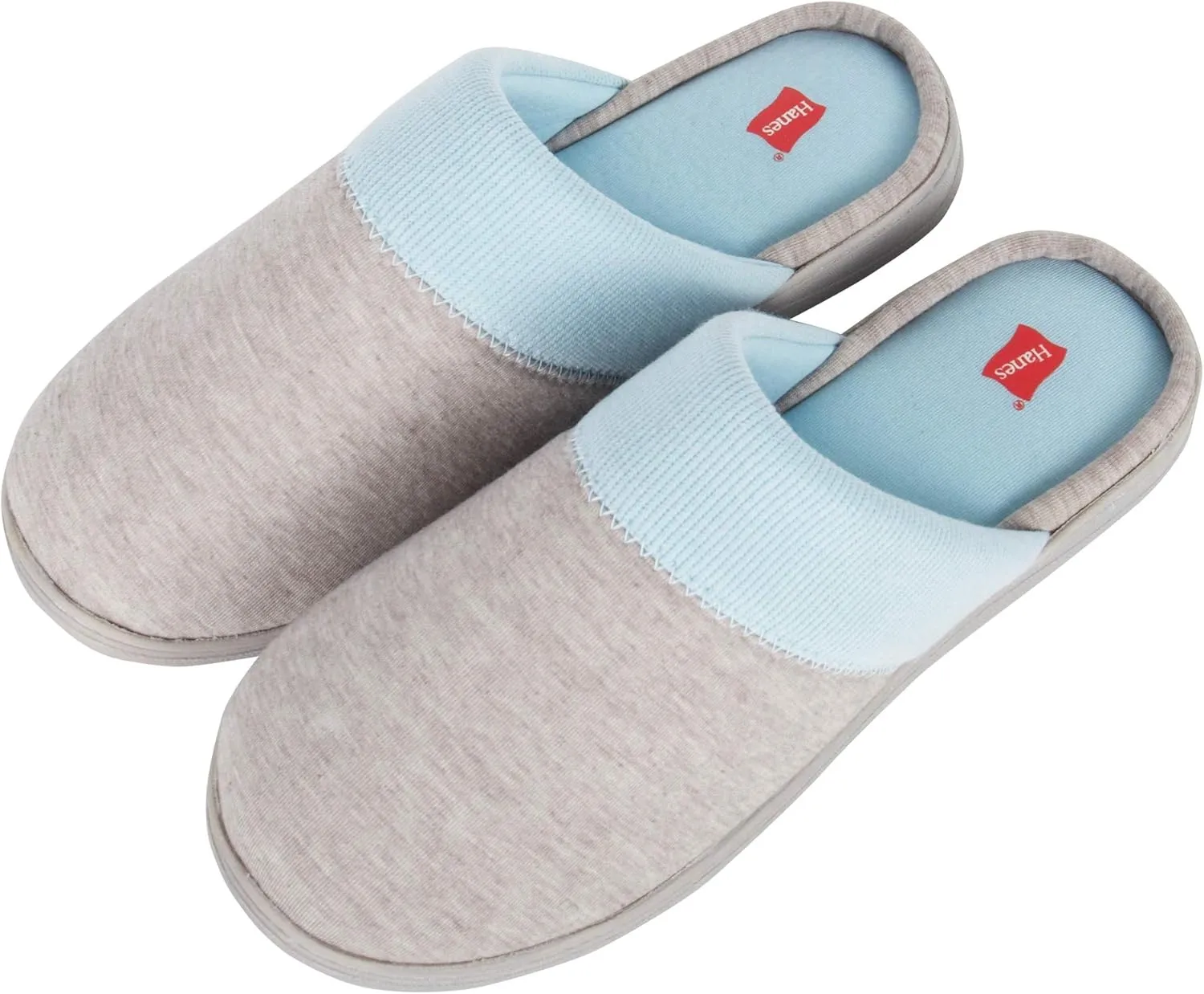 Hanes womens Comfort Cotton on Scuff With Memory Foam and Anti-skid Sole Slipper