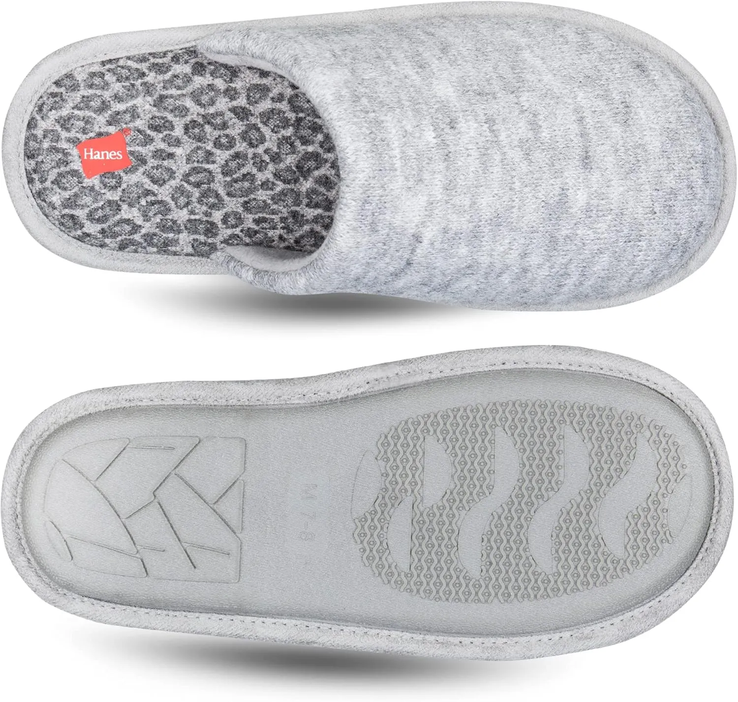 Hanes womens Comfort Cotton on Scuff With Memory Foam and Anti-skid Sole Slipper